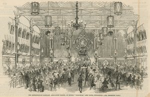 A Metropolitan Sanitary Association vacsora a Soyers Symposiumban, Gore House, Kensington alkotó: English School