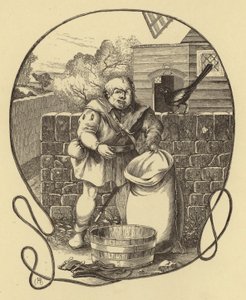 The Miller Of Trompington, Geoffrey Chaucer (metszet) alkotó: English School