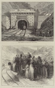 A Mont Cenis alagút (metszet) alkotó: English School