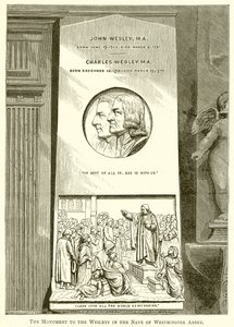 A Wesley-ék emlékműve a Westminster Abbey hajójában alkotó: English School