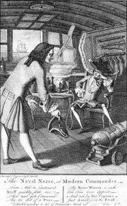 A haditengerészeti nővér, avagy modern parancsnok, 1750 alkotó: English School