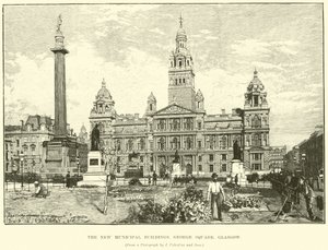 Az új önkormányzati épületek, George Square, Glasgow alkotó: English School
