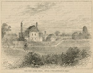 Az új folyó feje, egy 1753-ban publikált nézetből alkotó: English School