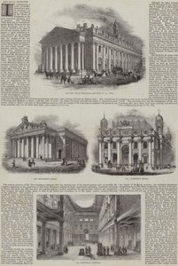 The New Royal Exchange, London, alternatív mintákkal (metszet) alkotó: English School