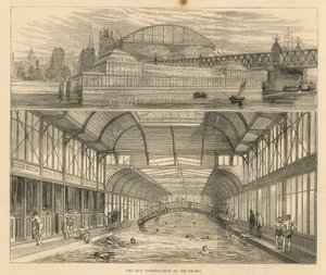 Az új úszófürdő a Temzén alkotó: English School