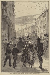 A Leger hírei, a galambok küldése (metszet) alkotó: English School