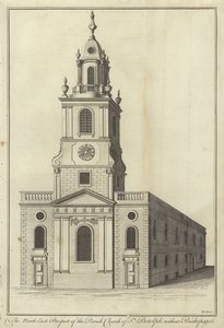 A St Botolph plébániatemplom északkeleti kilátója Bishopsgate nélkül, London