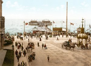 The North Pier, Blackpool (kézzel színezett fotó) alkotó: English School