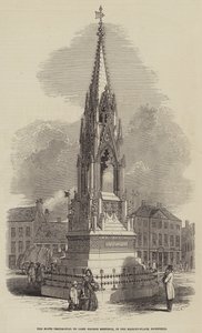 The Notts Testimonial Lord George Bentincknek, a Market-Placen, Mansfield (metszet) alkotó: English School