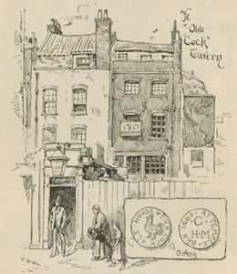 Az Old Cock Tavern, London alkotó: English School