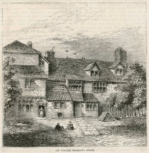 The Old Pied Bull (hátul), Sir Walter Raleigh háza alkotó: English School