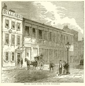 A régi teniszpálya, a Haymarket közelében alkotó: English School