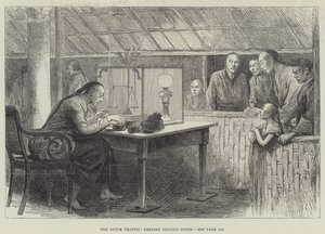 Az ópium forgalom, kínai árus ópium (metszet) alkotó: English School