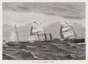 The P and O Steamship Valetta (metszet) alkotó: English School