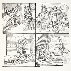 The Pleasant History of Jack Horner, illusztráció a Chap-books of the Eightenth Century, John Ashton, pub. 1882 alkotó: English School