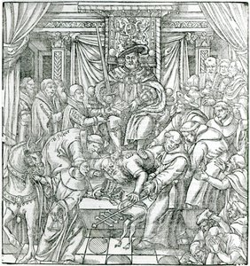 Henrik király által elnyomott pápát, 1534 alkotó: English School