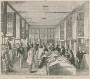The Prerogative Will Office, Doctors Commons, London alkotó: English School