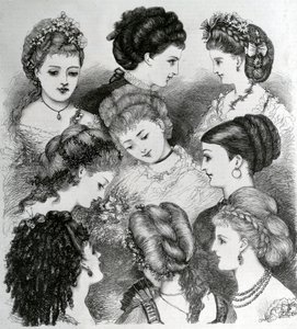 A haj jelenlegi divatja, 1870 alkotó: English School