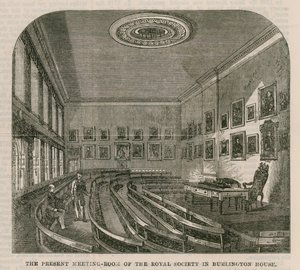 A Royal Society jelenlegi tárgyalóterme a Burlington House-ban alkotó: English School