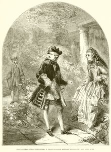 Amelia hercegnő kibékülni próbál III. György között. és Lord Bute alkotó: English School