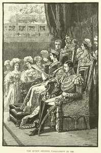 A királynő megnyitja a parlamentet 1846-ban (metszet) alkotó: English School