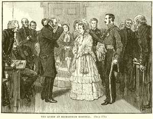 A királynő a Kilmainham Kórházban alkotó: English School