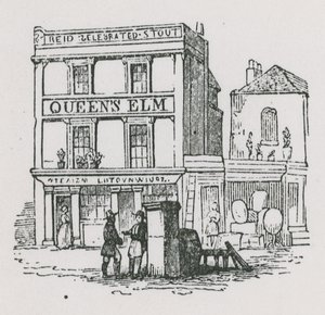 A Queens Elm nyilvános ház Chelsea-ben alkotó: English School