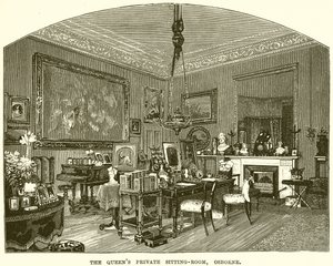The Queens Private Sitting Room, Osborne alkotó: English School