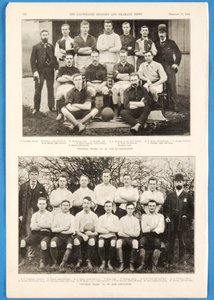 A Ravensbourne és a The Connaught futballcsapatok szerepeltek a The Illustrated Sporting and Dramatic News-ban, 1892. február 13. alkotó: English School