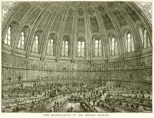 A British Museum olvasóterme alkotó: English School
