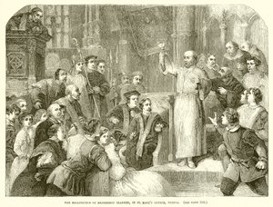 Cranmer érsek visszamondása az oxfordi St. Marys templomban alkotó: English School