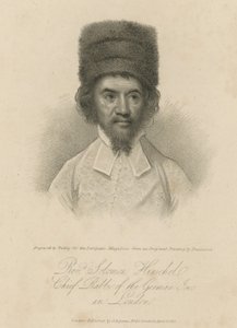 Solomon Hirschel tiszteletes, a londoni német fogadók főrabbija alkotó: English School