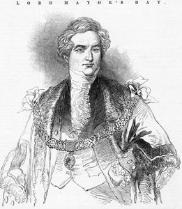 The Right Honorable The Lord Mayor, Sir G. Carroll, illusztráció a „The Illustrated London News”-ból, 1846 alkotó: English School