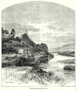 A Conway folyó Trefriw-nél (metszet) alkotó: English School