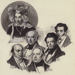 A Rothschild család (gouache papíron) alkotó: English School