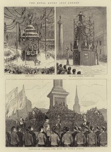 The Royal Entry in London (metszet) alkotó: English School