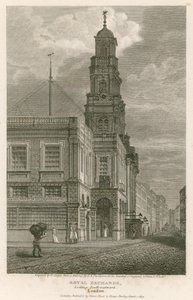 A londoni királyi tőzsde délnyugat felé néz alkotó: English School
