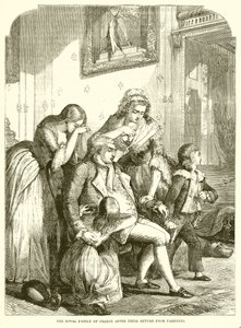 A francia királyi család Verennes-ből való visszatérése után alkotó: English School