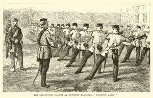 A Sandhurst Cadets Bajonett gyakorlaton, rövidítse le a karját! alkotó: English School