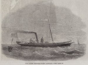 Die Schraubenklipper-Yacht Gazelle (Stich) von English School