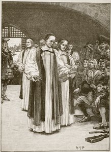 A hét püspök belép a toronyba, illusztráció a Cassells Illustrated History of Englandből (szépia fotó) alkotó: English School