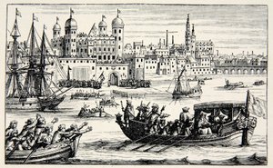 A hét püspök a toronyba megy, 1688. április alkotó: English School