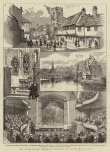 Shakespeare Emlékfesztivál Stratford-on-Avonban (metszet) alkotó: English School