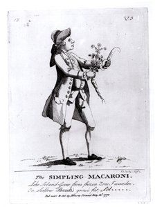 Az egyszerű makaróni, pub. N. Darly, 1772. július 13. (metszet) (bw fotó) alkotó: English School