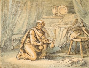 Ákán bűne (színes metszet) alkotó: English School