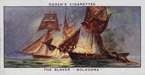 A "Boladora" rabszolgaszállító (színes litográfia) alkotó: English School