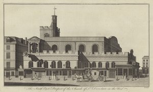A St Dunstan-templom délkeleti kilátója nyugaton, Londonban alkotó: English School