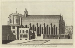 A Temple Church délkeleti kilátása, London alkotó: English School