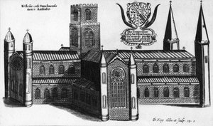 A durhami katedrális déli külseje, 1660 alkotó: English School
