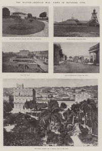 A spanyol-amerikai háború, Matanzas kilátásai, Kuba (metszet) alkotó: English School